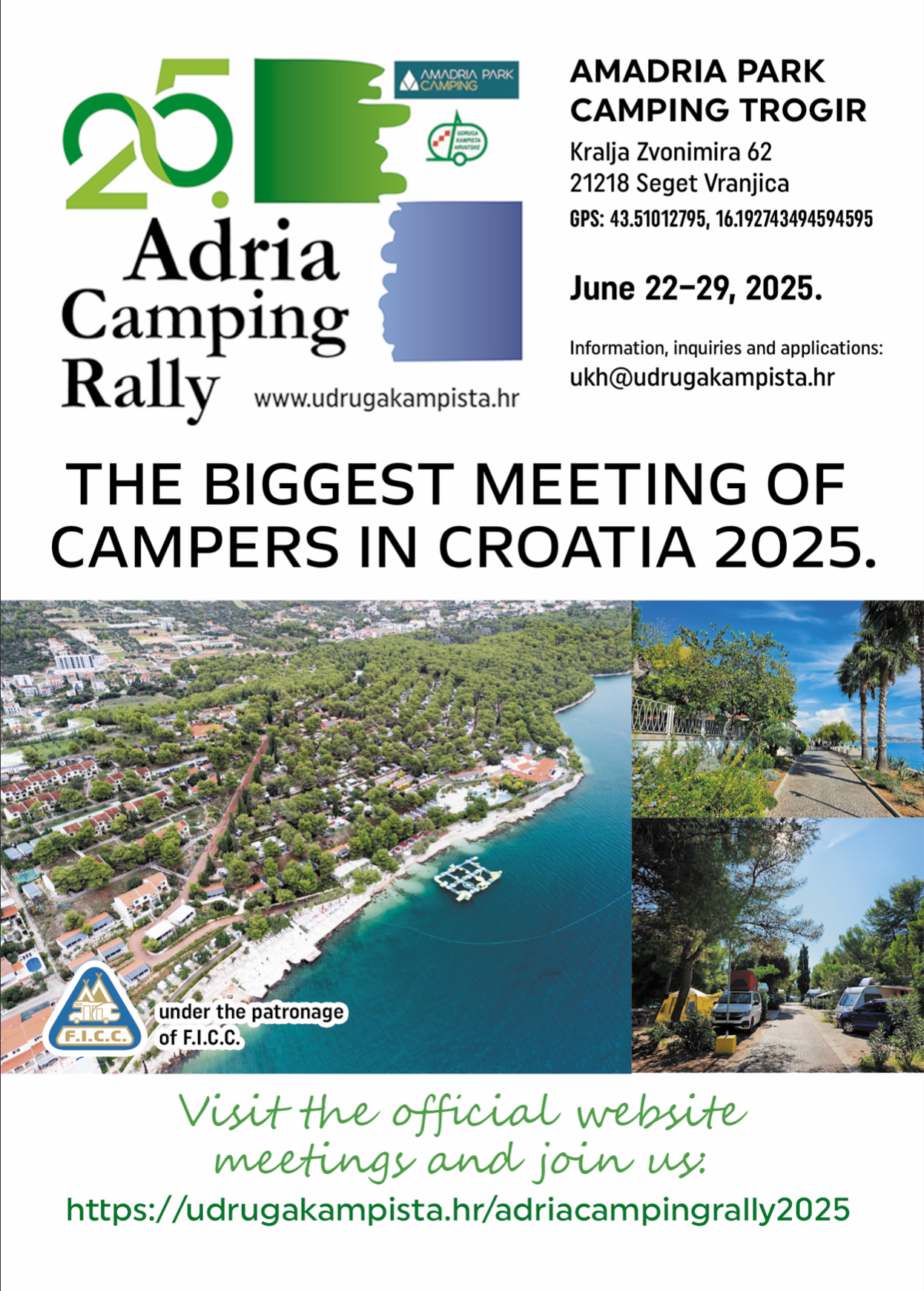25. Adria Camping Rally, 22.-29.juuni 2025, Horvaatia, Camping Trogir